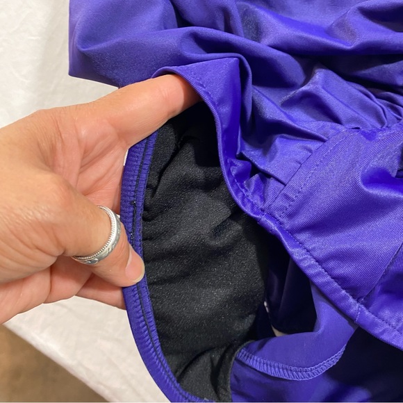 Croft Barrow One piece swimsuit Size 14 purple adjustable straps Spandex Swim - Picture 8 of 10